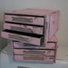 Great Military Chic Bubble Gum Pink Storage Drawers One Set