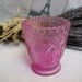 Pink Toothpick holder pressed glass satin glass vase