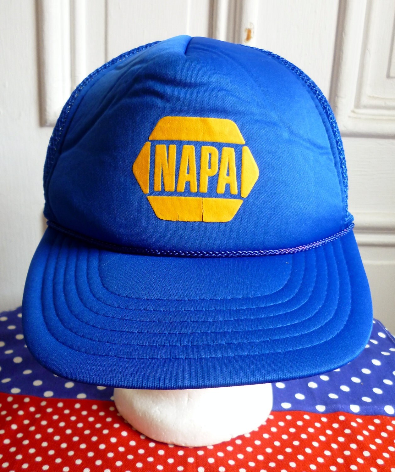 Vintage 80s Mesh Trucker Hat Napa Auto/Car Parts by