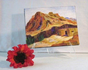 Acrylic "On the canyon's rim" landscape painting