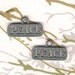 Low Close Out Price-Antique Silver PEACE charm- 4 pieces