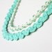 Stackable jewelry Mint green ivory white 2 in 1 crochet necklace Gift for her under 25 Boho Hippie Summer fashion Stacking necklace sale