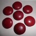 Large Red Wooden Buttons Vintage