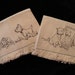 Vintage Embroidered Linen Hand Towels Cute Puppy Dogs