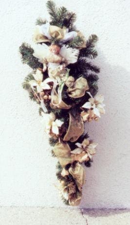 Christmas angel vertical wreath swag