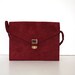 Vintage Bordeaux Faux Suede Purse