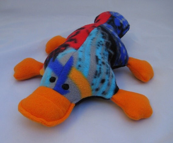 light blue platypus stuffed animal