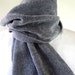 Luxurious Classic Grey Chenille Handwoven Scarf for sale