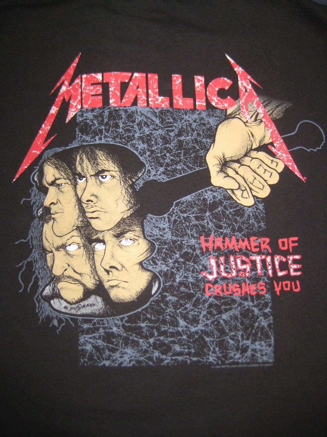 Vintage Metallica Pushead shirt 90s Justice For All XL XXL