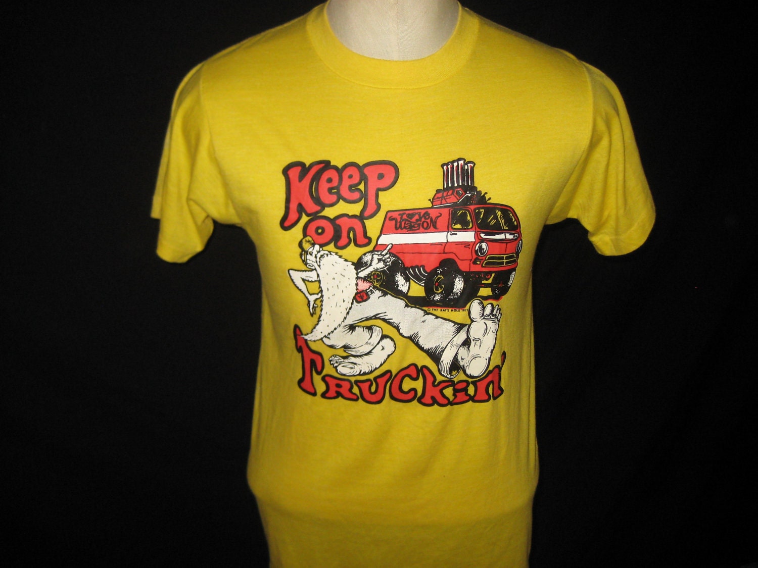 Vintage 70's t-shirt Keep on truckin' iron-on soft