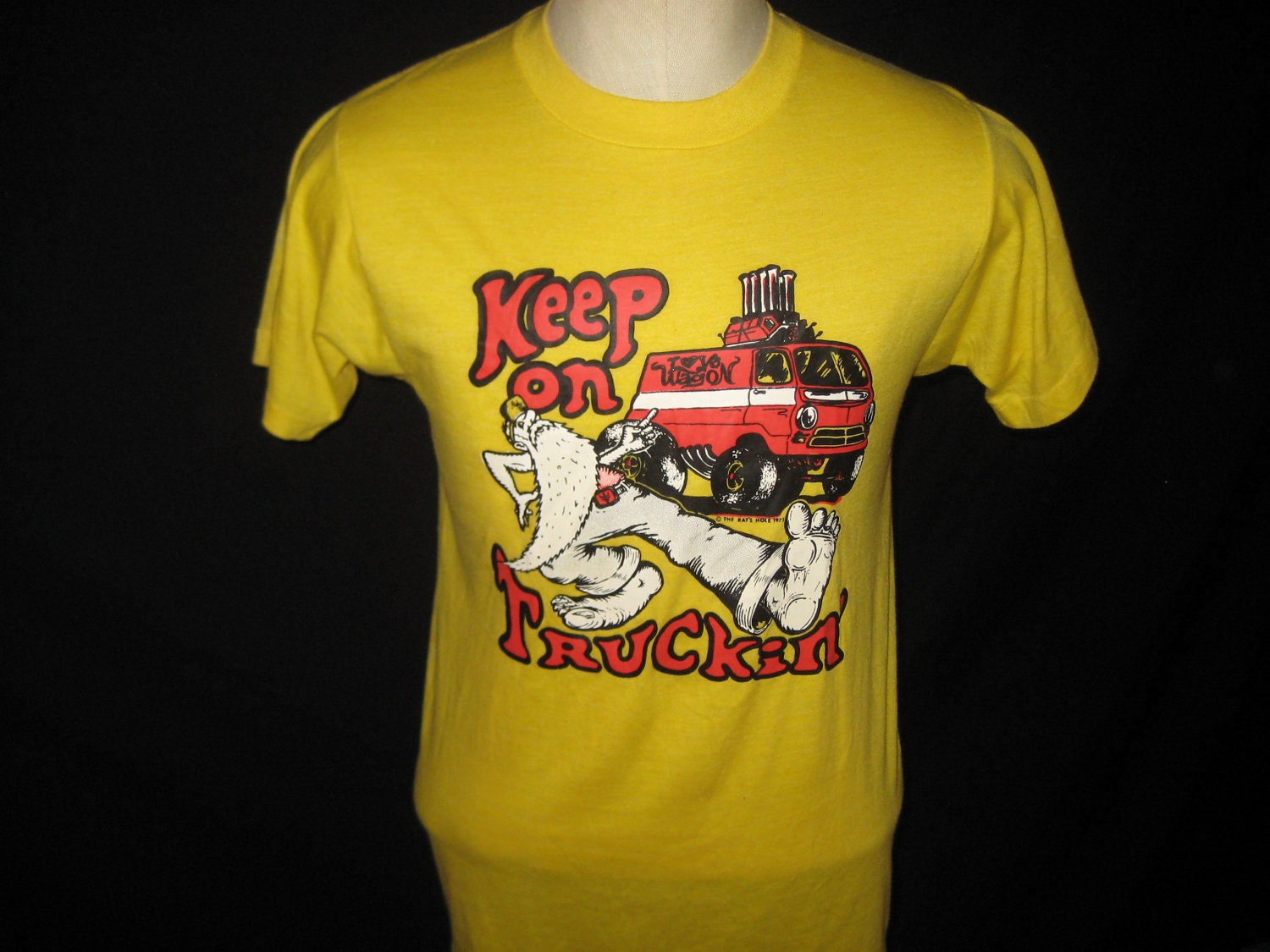 keep on truckin vintage style t shirt