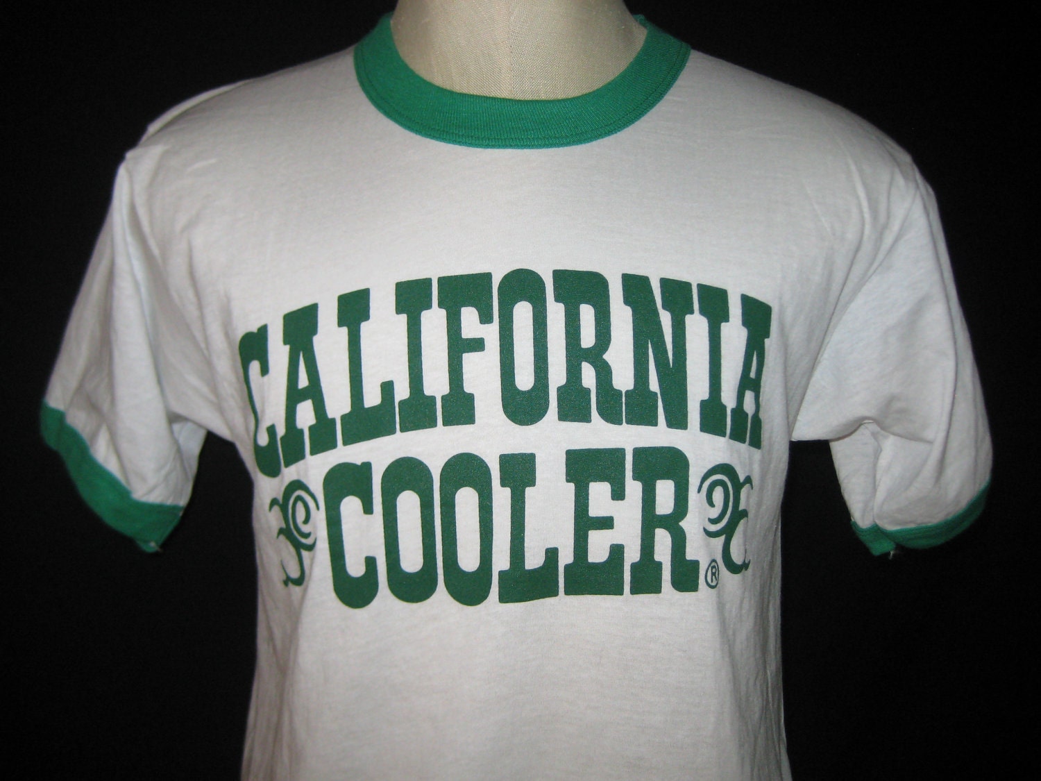 Vintage 80's ringer tshirt California Coolers M L soft