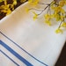 Linen Kitchen Towel Blue Stripes VIntage