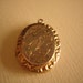 Edwardian Locket Charm Gold Birds Engraved- REDUCED PRICE