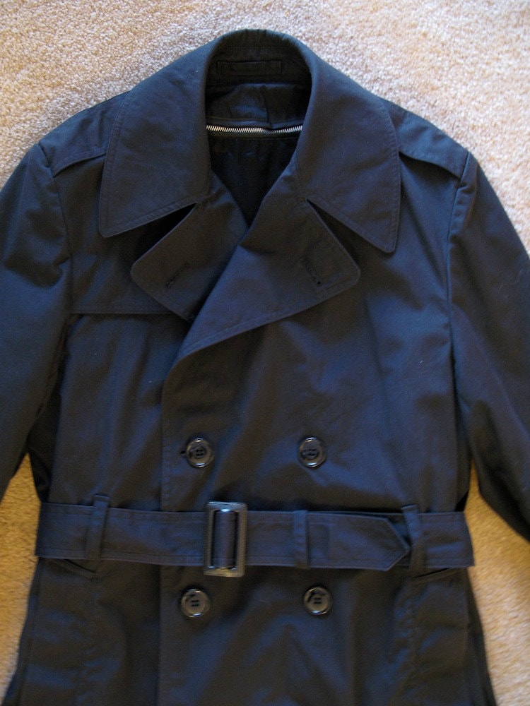 US Army Trench Coat Black Trench Made by American Apparel