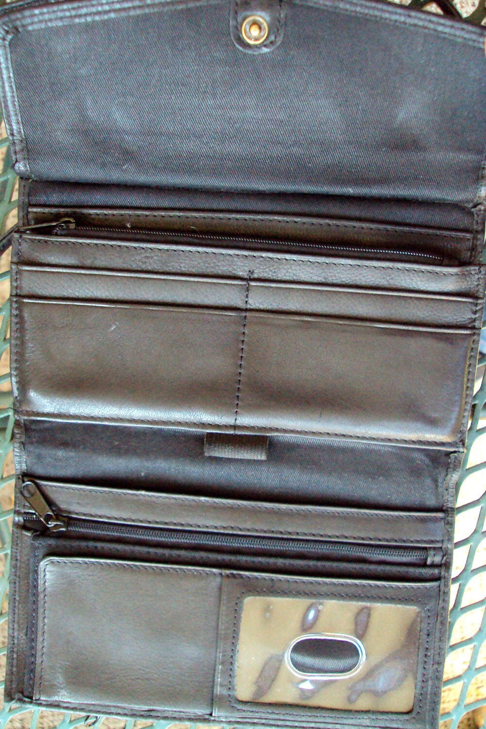 crossbody wallet bag Fossil black leather purse