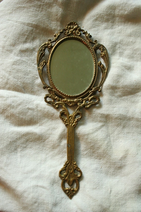 Vintage Handheld Mirror by MollysRidge on Etsy