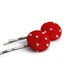CLOSING SALE, Fabric buttons, Red Polka Dot, Hair Pins, Fabric Covered Button, Bobby Pins,Hair Accessories