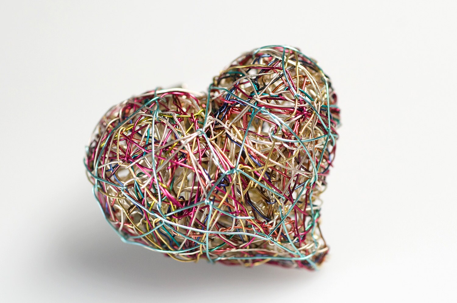 Heart ring Heart jewelry Gold ring Wire ring Art jewelry