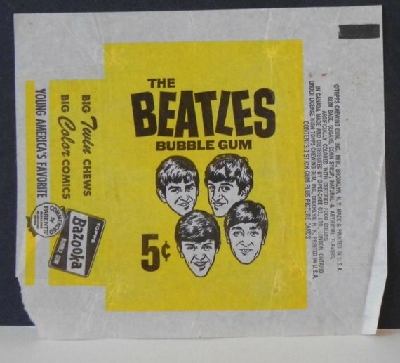 Beatles Bazooka Bubble Gum Wrapper