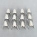 100 Silver TALL English Cone Studs