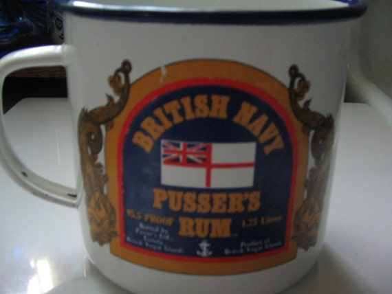 BRITISH NAVY RUM Ration Cup Pusser S Rum Tin Reproduction   Il 570xN.344179824 