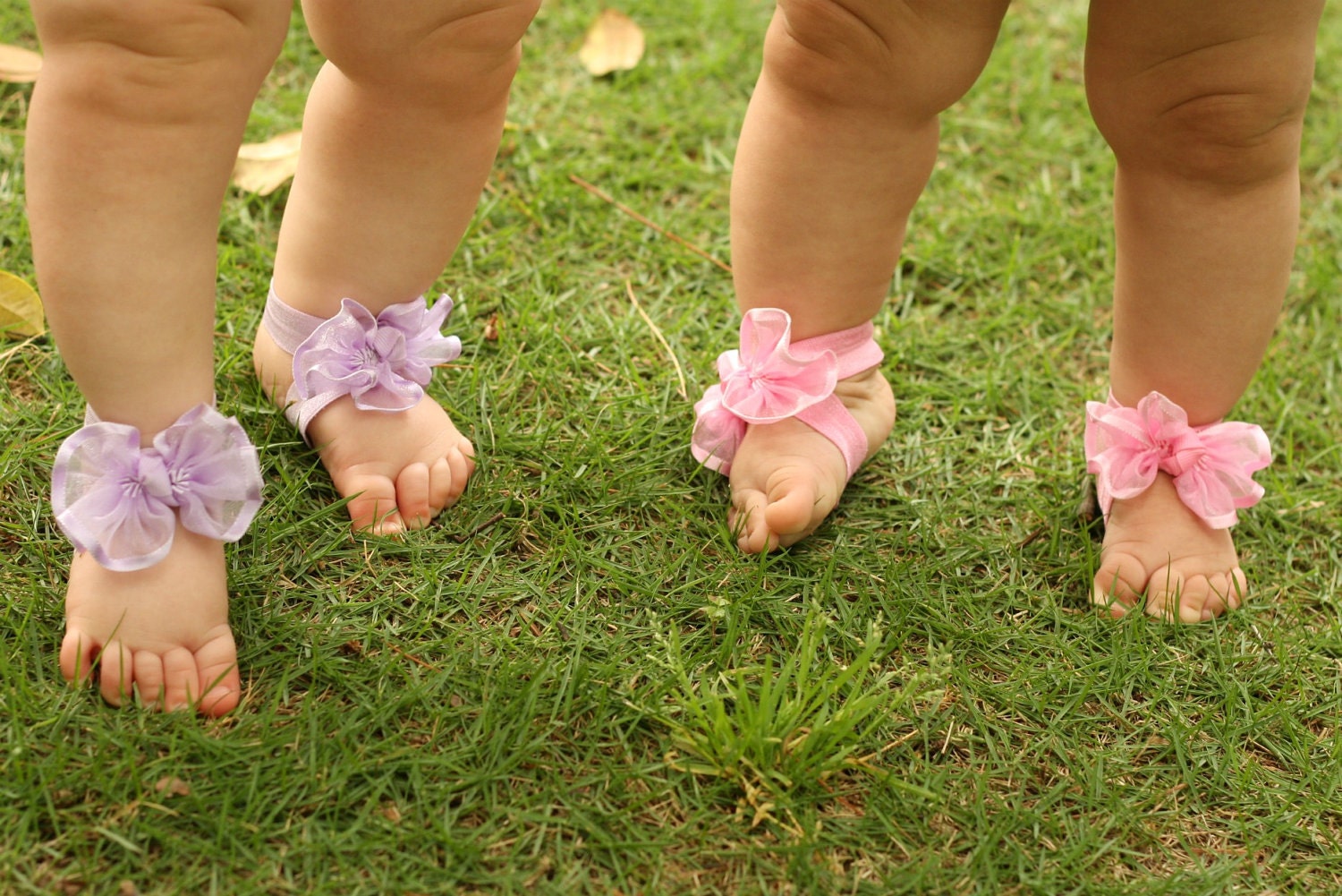 5 PAIR Baby Sandals Toe Bows by jlccreations on Etsy