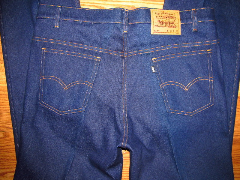 Vintage Levis 517 Boot Cut Cotton Polyester Jeans size 38 x 30