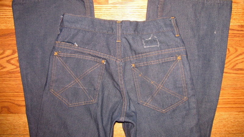 Vintage 1970s Sears Toughskins Indigo Flare Bell Bottom jeans