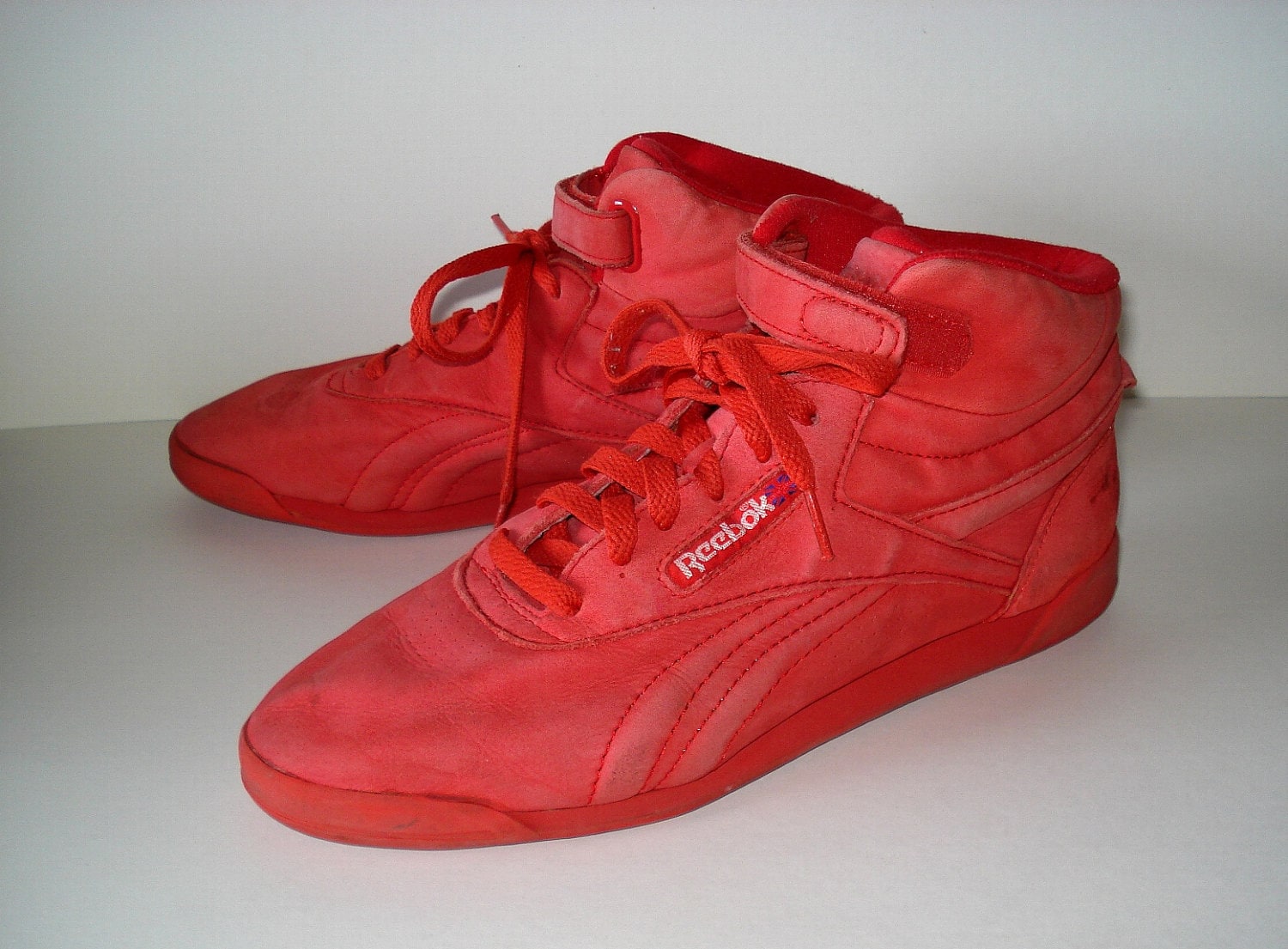 Vintage Women's 80s Hi-Top Red Reebok Shoes