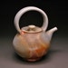 Beautiful Wood Fired Teapot with Built In Strainer, Subtle Ash Drips, and Incredible Orange and Red Flashing 72