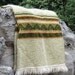 SALE 50% off. Vintage wool cottage/cabin blanket. Spring Green.
