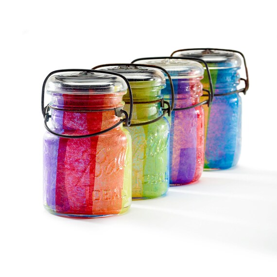 vintage atlas & ball glass top mason jars .. by usedandabused