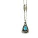 Turquoise Necklace Sterling Silver Jewelry Southwestern Jewellry Native American Indian Tribal Triangle Geometric Chain N-256