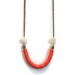 Coral Turquoise Necklace - Brass - Modern - Asymmetric