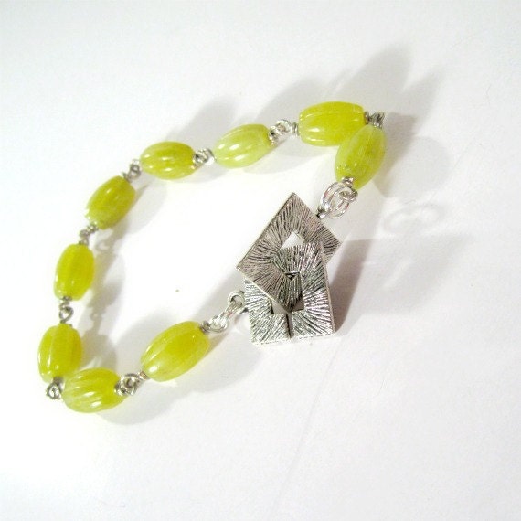 Olive Green Bracelet Jade Jewelry Natural Gemstone