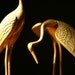 vintage brass herons
