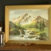 Paint by Number, Mountain scene, vintage painting