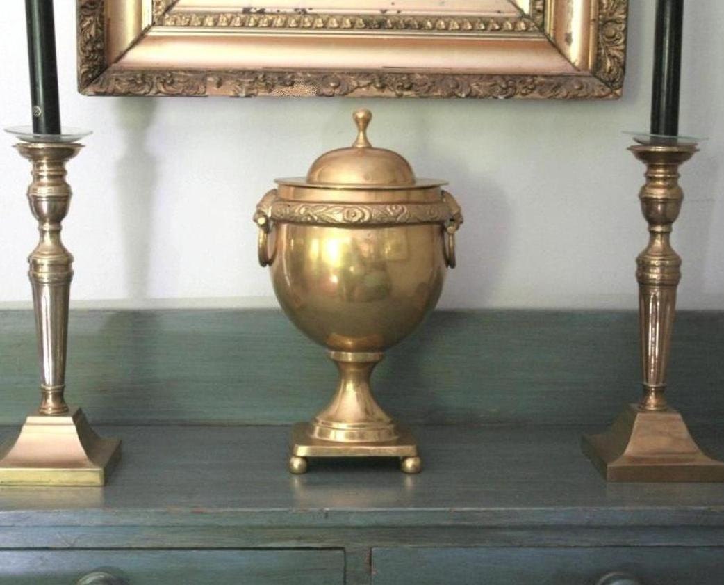 Brass urn vintage brass RESERVED
