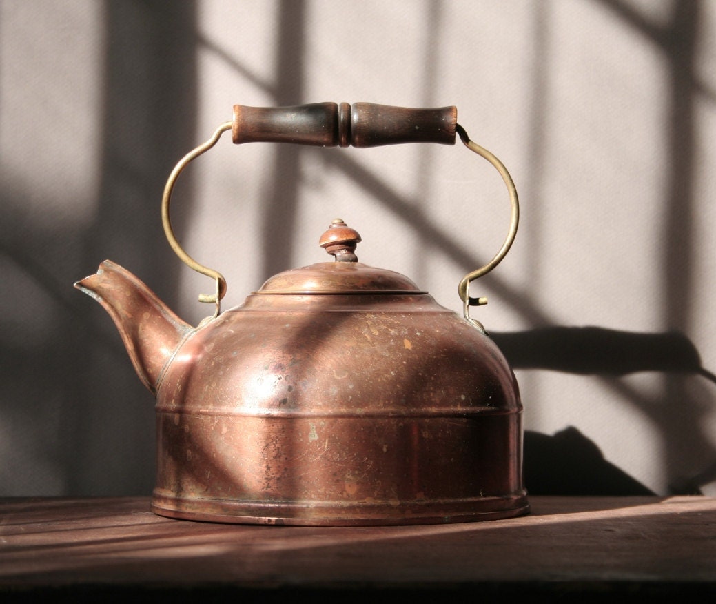 vintage copper kettle Paul Revere.
