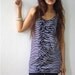 Computer Wave Signal Graphic Print Goth Punk Rock Tank Top M