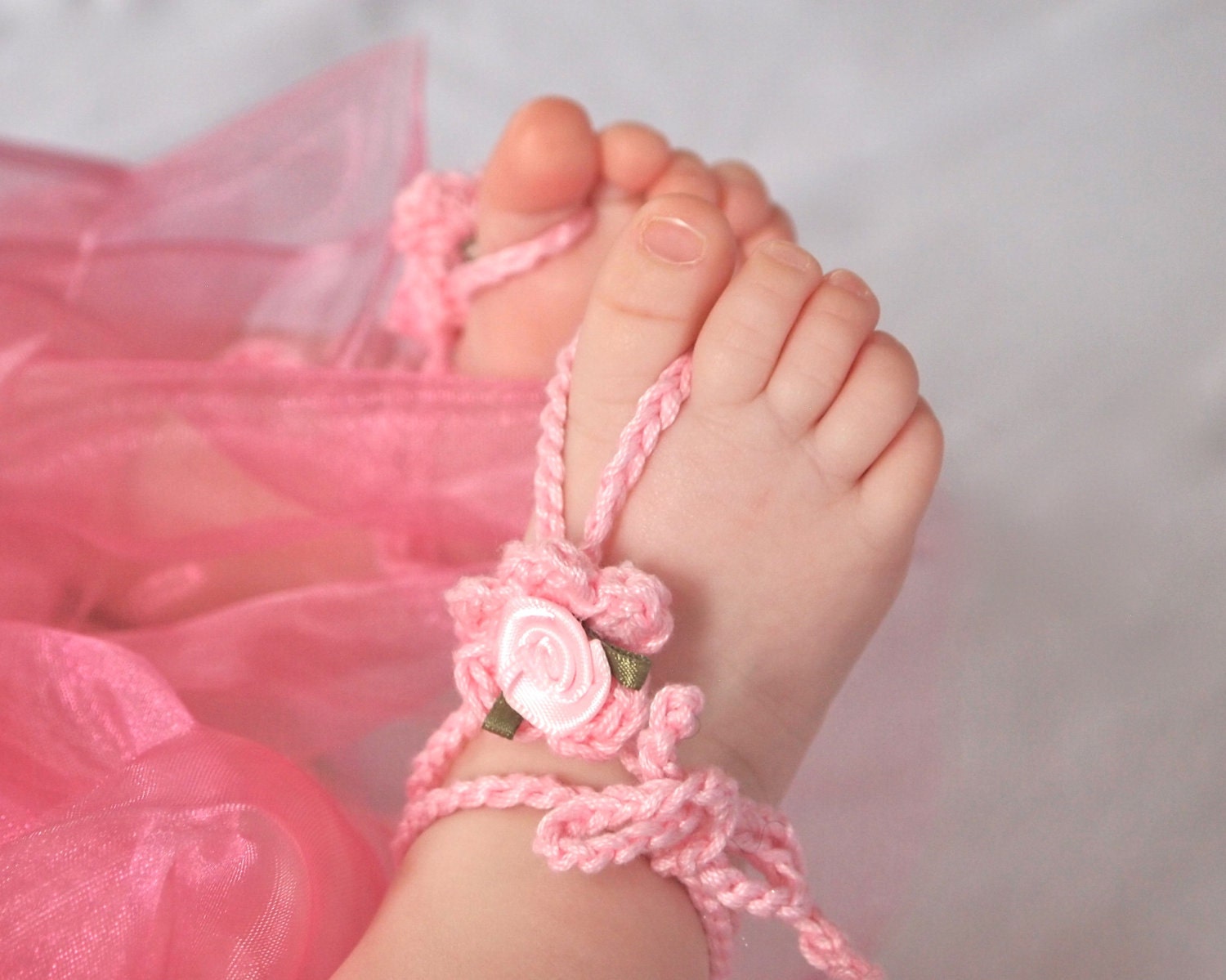 Crochet Baby Sandals Baby Girl Barefoot Sandals by BabyGraceHats