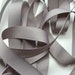 4 yds 5/8" Grosgrain Ribbon - Silver (Gray)