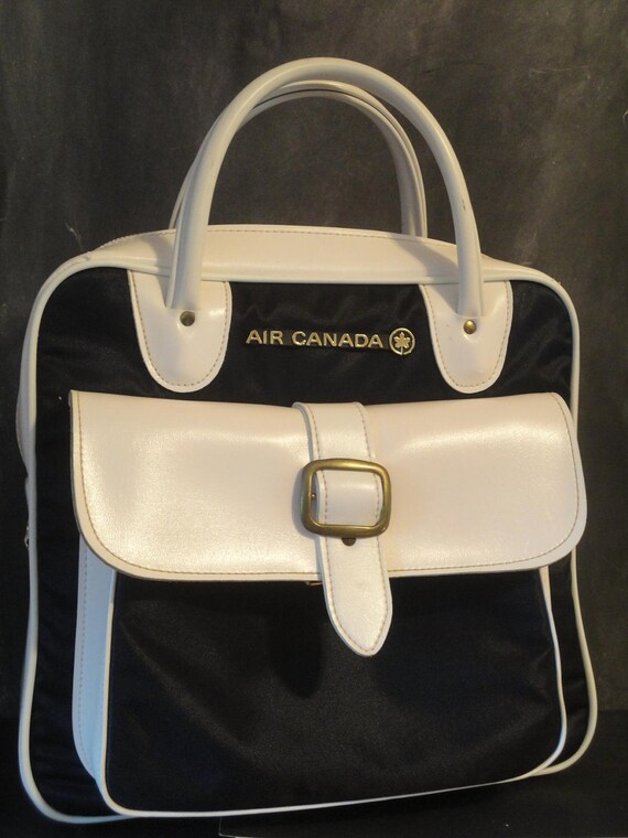 Retro 60s Air Canada Carry On Messenger Tote by MissMaudVintage