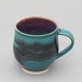 Wheel-thrown Porcelain Mug with Turquoise and Black Glazes by Hsinchuen Lin