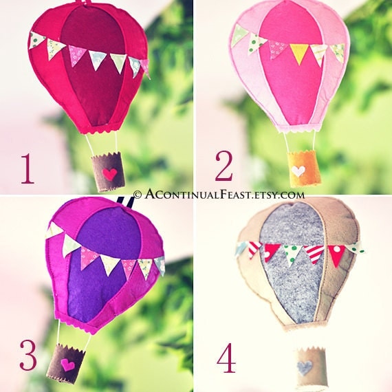 Hot Air Balloon Home decor by AContinualFeast on Etsy