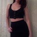Black Denim Crop Bustier Tank
