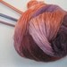 Hand dyed gold sparkle fingering/4ply sock knitting yarn, 'Victoria plum'