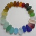25 rainbow small and tinies - eye catching selection of small English sea glass including rare colours