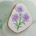 Pretty purple pansy wildflowers - FRIDGE MAGNET - hand painted